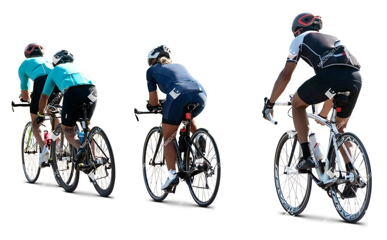 Group of friends cycling human png (19063)