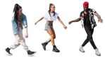 Group of friends dancing people png (12519) | MrCutout.com - miniature