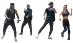 Group of friends dancing people png (12530) | MrCutout.com - miniature
