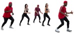 Group of friends dancing people png (12531) | MrCutout.com - miniature