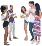 Group of friends drinking entourage people (4304) - miniature