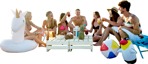 Group of friends drinking people png (6626) - miniature