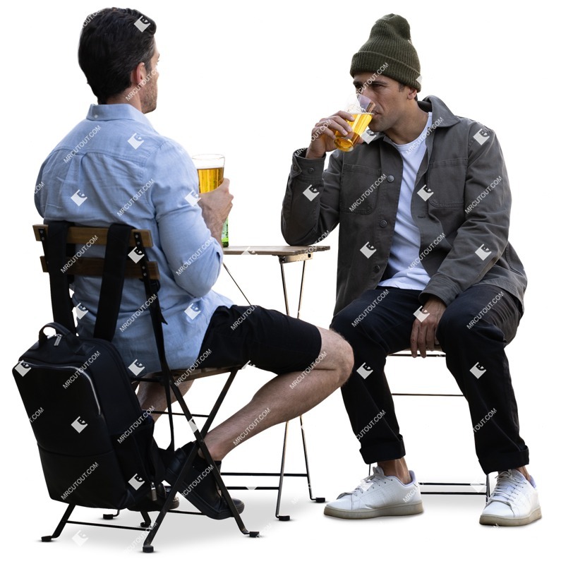 Group of friends drinking people png (15408)