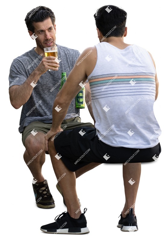 Group of friends drinking people png (15799)