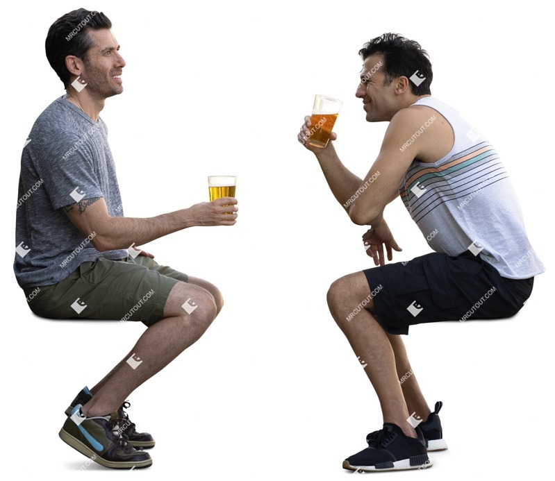 Group of friends drinking people png (15798)