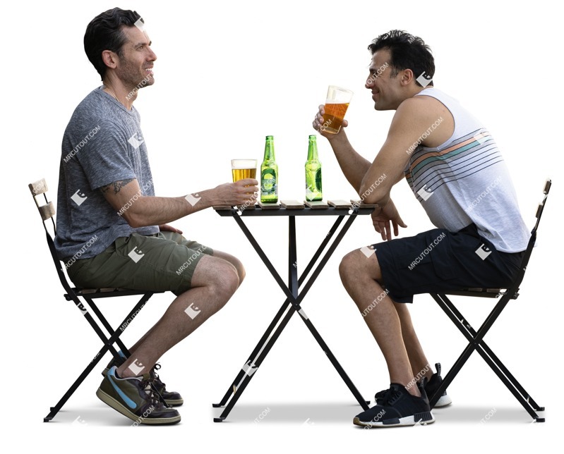 Group of friends drinking people png (16369)