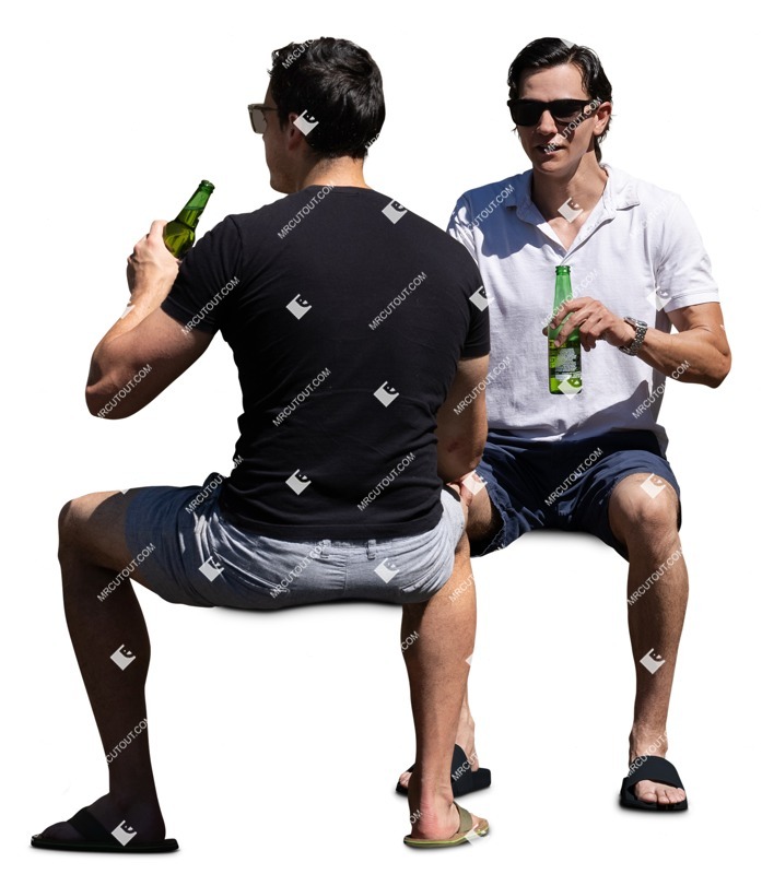 Group of friends drinking people png (16588)