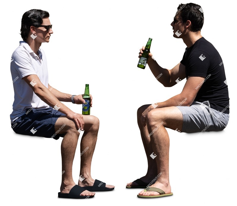 Group of friends drinking people png (16532)