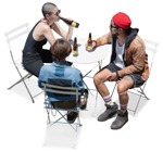 Group of friends drinking people png (17170) - miniature