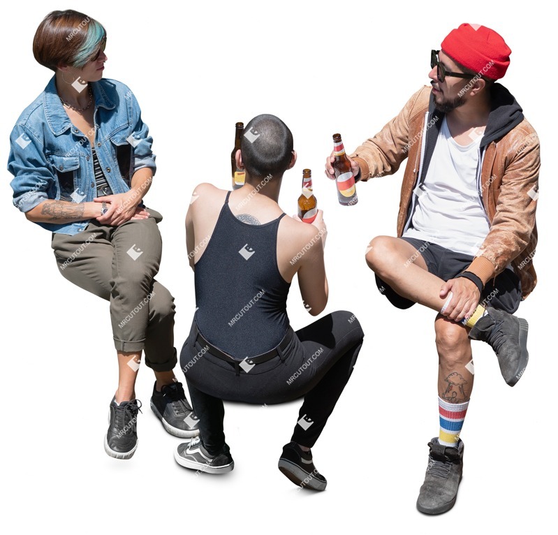 Group of friends drinking photoshop people (17665)