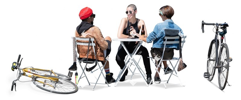 Group of friends drinking photoshop people (17326)