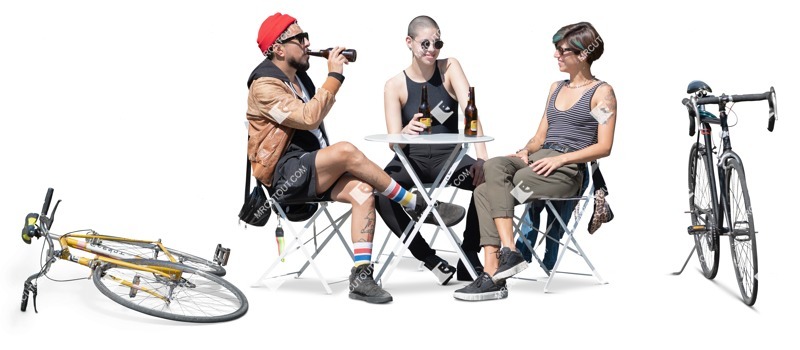 Group of friends drinking photoshop people (17327)