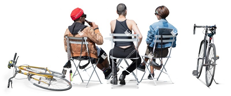 Group of friends drinking photoshop people (17325)
