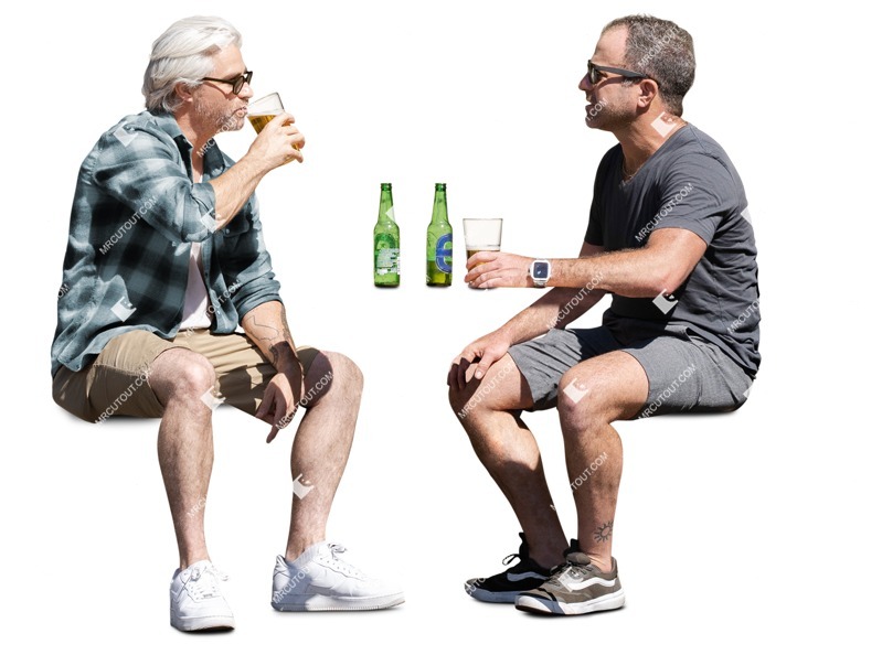 Group of friends drinking people png (17193)