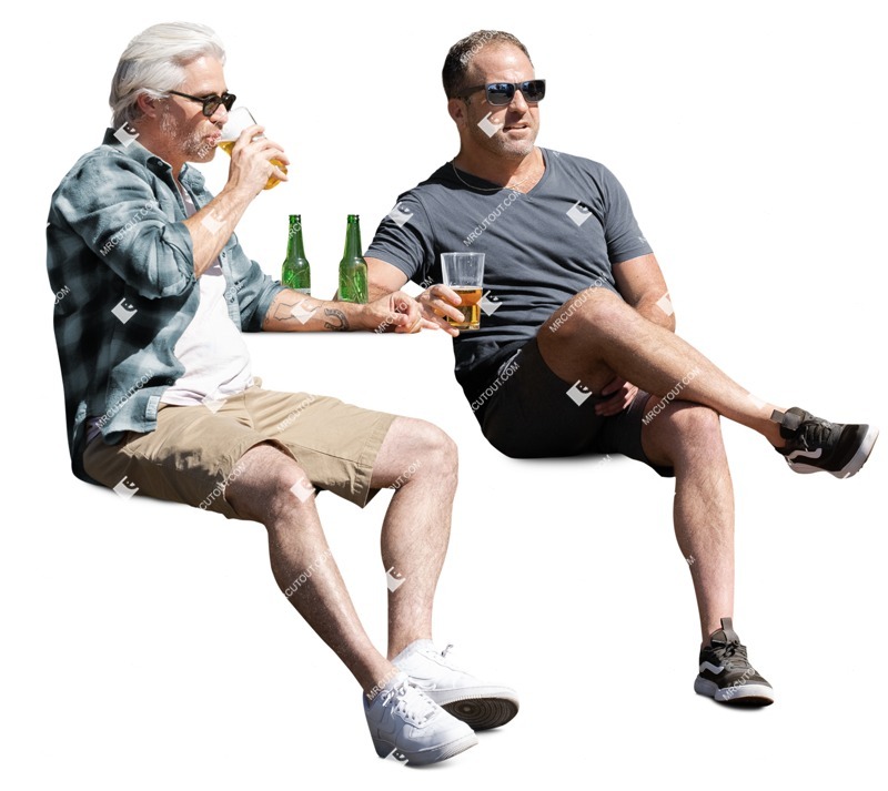 Group of friends drinking people png (19325)