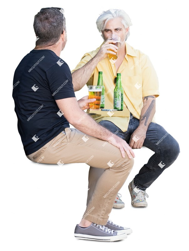 Group of friends drinking cut out people (18625)