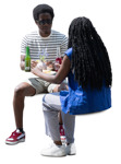 Group of friends drinking people cutouts (20315) - miniature