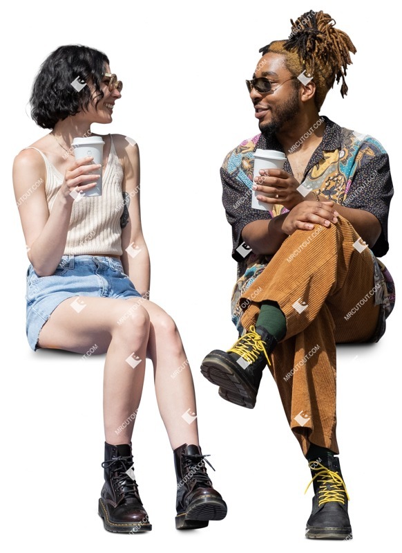 Group of friends drinking coffee entourage people (14328)
