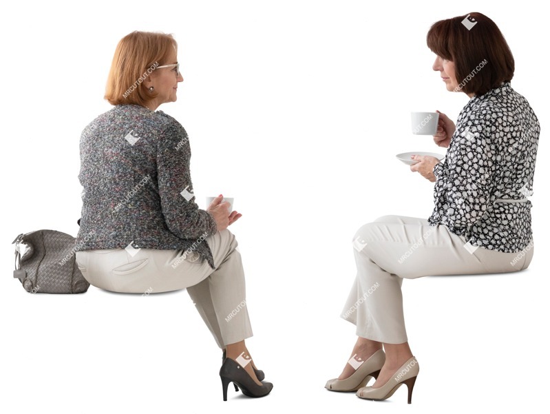 Group of friends drinking coffee people png (13640)