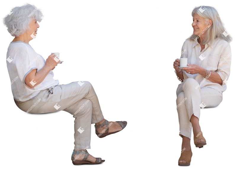 Group of friends drinking coffee people png (14917)