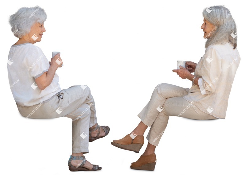 Group of friends drinking coffee people png (15959)