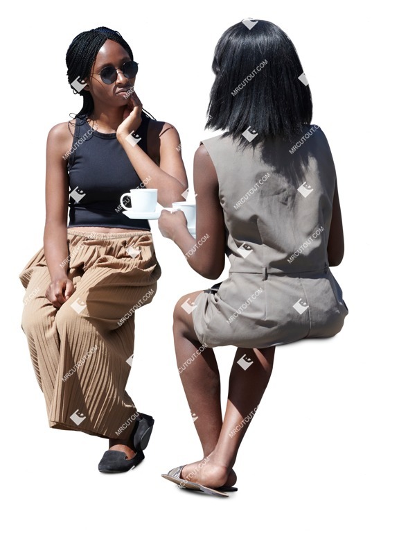 Group of friends drinking coffee people png (19277)