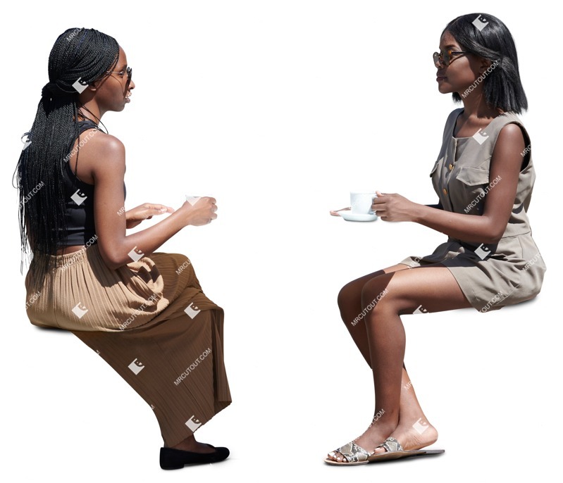 Group of friends drinking coffee people png (18969)
