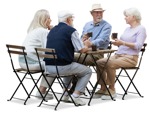 Group of friends drinking coffee human png (17706) - miniature