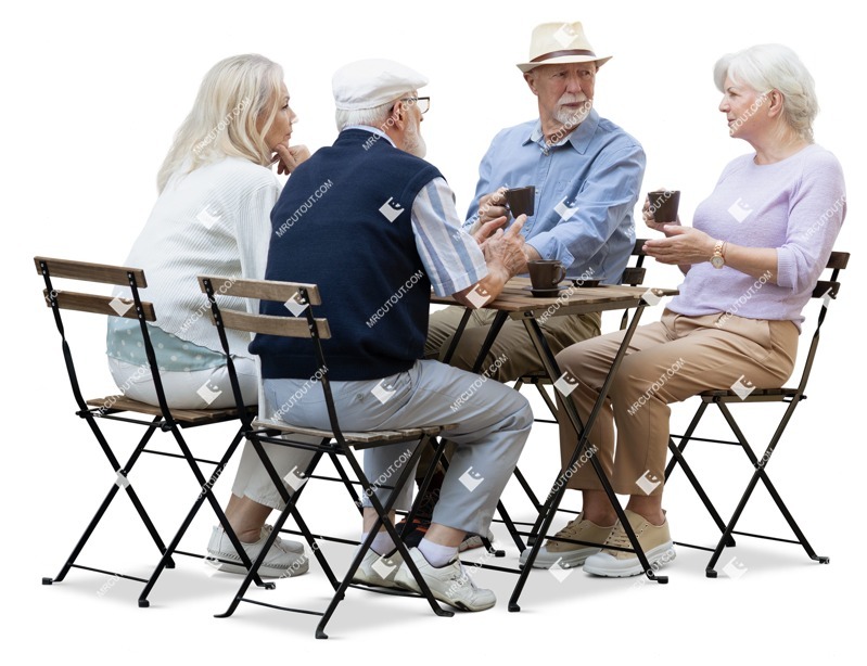 Group of friends drinking coffee human png (17706)