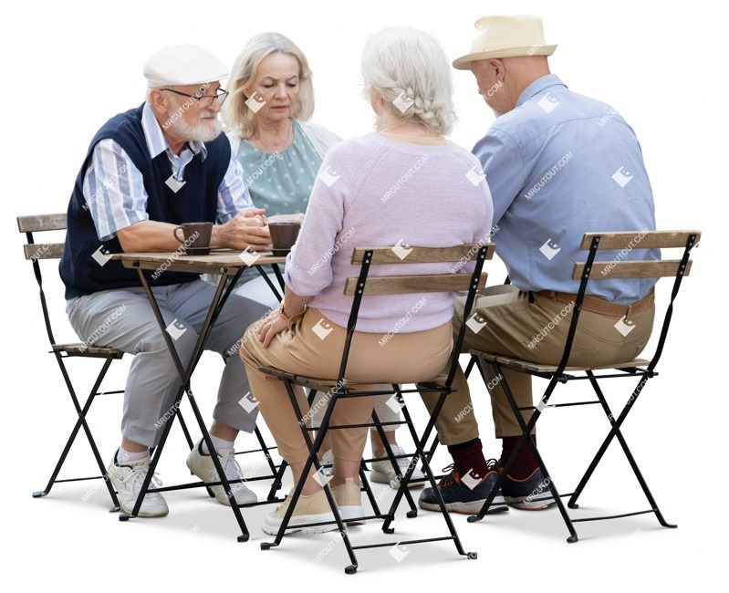 Group of friends drinking coffee human png (17707)