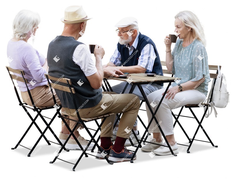 Group of friends drinking coffee human png (17708)