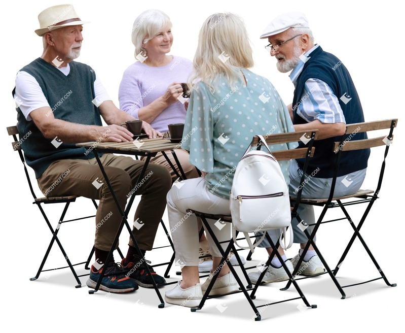 Group of friends drinking coffee human png (17917)