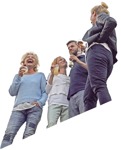 Cut out people - Group Of Friends Drinking Wine 0001 | MrCutout.com - miniature