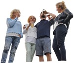 Group of friends drinking wine people png (2219) - miniature