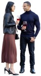 Group of friends drinking wine cut out people (11272) - miniature