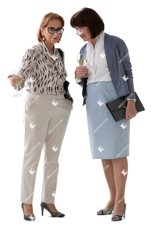 Group of friends drinking wine people cutouts (14355)