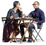 Group of friends eating seated people png (11617) | MrCutout.com - miniature