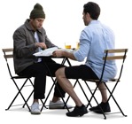 Group of friends eating seated photoshop people (16099) | MrCutout.com - miniature