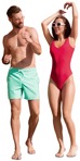 Cut out people - Group Of Friends In A Swimsuit Dancing 0003 | MrCutout.com - miniature