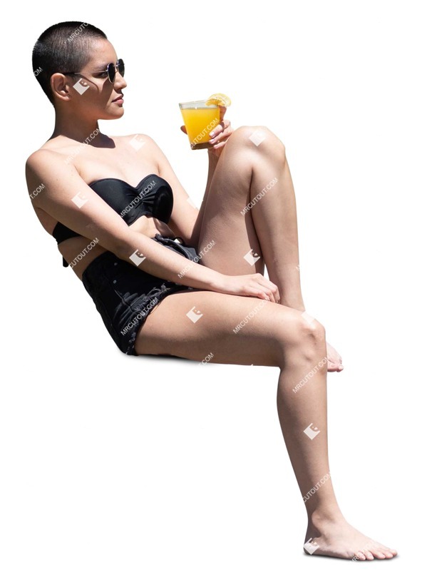 Group of friends in a swimsuit drinking people cutouts (17529) Group of friends in a swimsuit drinking people cutouts (17529)