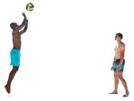 Group of friends in a swimsuit playing volleyball person png (7771) - miniature