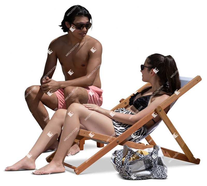 Group of friends in a swimsuit sitting people png (14762)