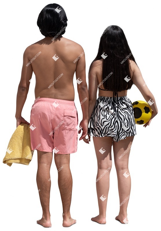 Group of friends in a swimsuit standing photoshop people (15221)
