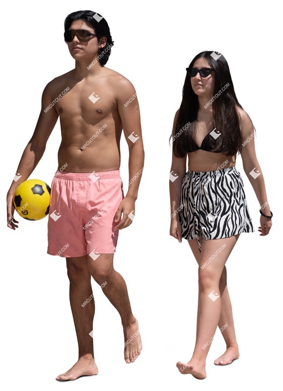 Group of friends in a swimsuit standing photoshop people (15219)