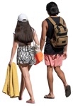 Group of friends in a swimsuit walking person png (14969) | MrCutout.com - miniature