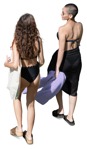 Group of friends in a swimsuit walking  (17574) - miniature