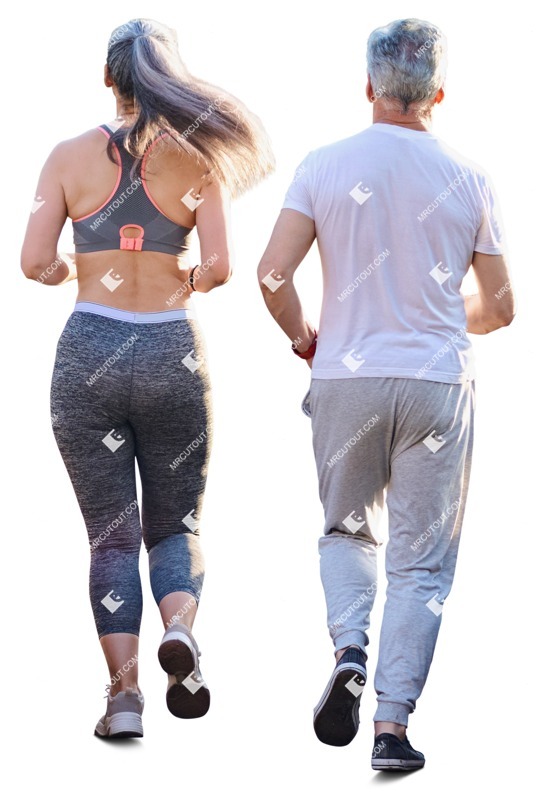 Group of friends jogging people png (14342)