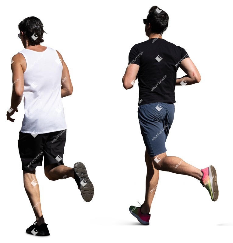 Group of friends jogging people png (15626)