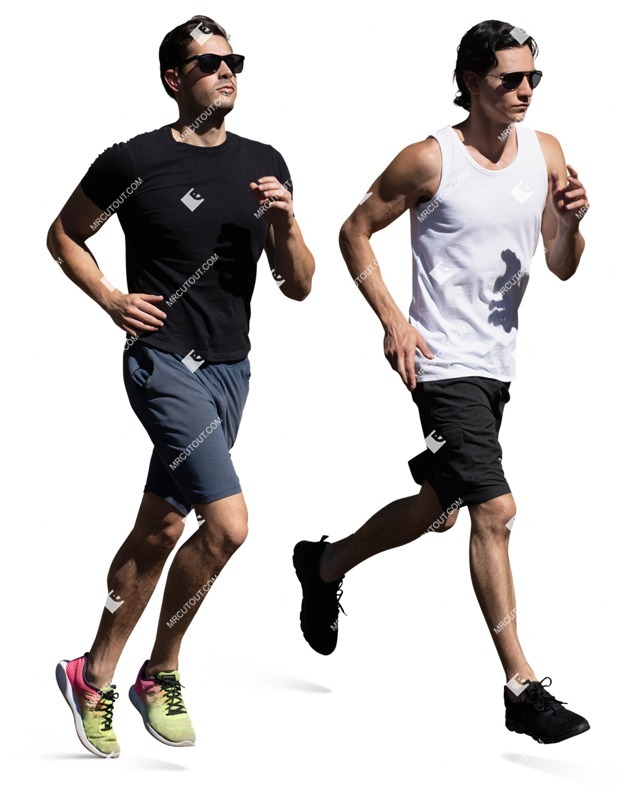 Group of friends jogging people png (15625)