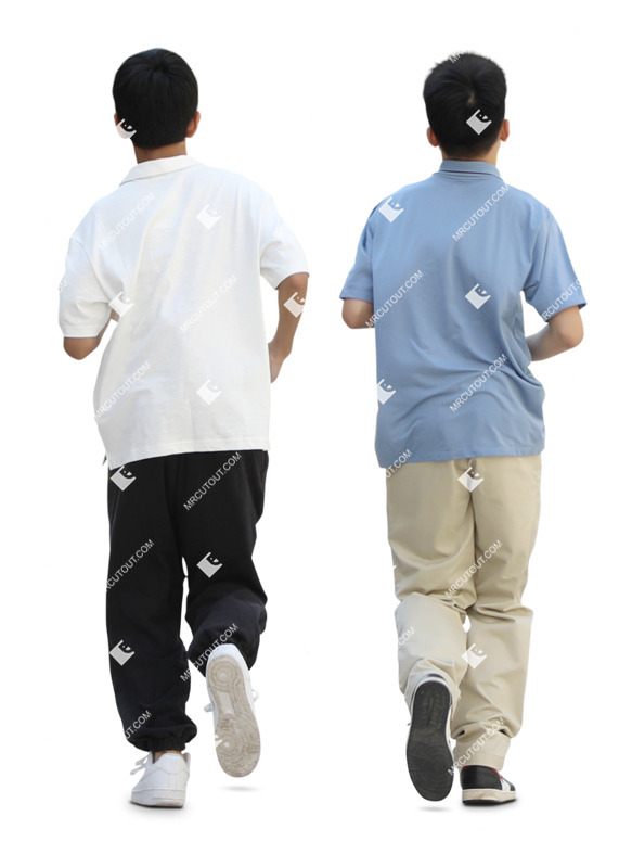 Group of friends jogging people png (20107)